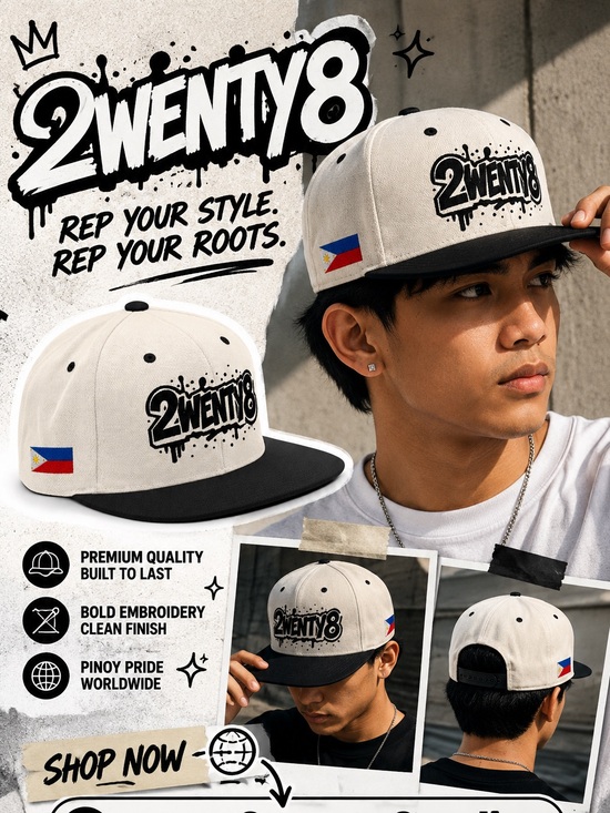 2wenty8 Other - 2wenty8 “Drip” Embroidered Snapback Hat with Flag